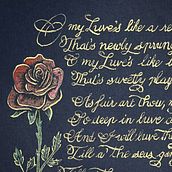 A Love Poem in Gold. Calligraph project by Shoshi Pearkes - 06.02.2025