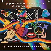 Colors of Pride: A Collage of Identity, Love, and Resistance. Un progetto di Disegno, Illustrazione digitale e Illustrazione tradizionale di alevqztrainer - 04.06.2025