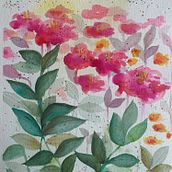 zinnias. Botanical Illustration, Traditional illustration, Painting, and Watercolor Painting project by Kerrie Kennedy - 06.05.2025