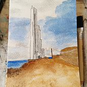 Stedelijke schets "Punta del Hidalgo-vuurtoren" . Een project van Sketchbook y Architectuur van nikkibatu - 05.06.2025