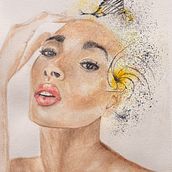 Mixed media charcoal portrait. Fine Arts, Drawing, Artistic Drawing, Portrait Drawing, Realistic Drawing, and Traditional illustration project by Amanda Heenan - 06.05.2025