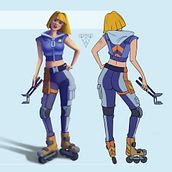 Lyndy - character design. Design de personagens, Concept Art, Desenho digital, e Pintura digital projeto de Mariia Fedorii - 06.06.2025