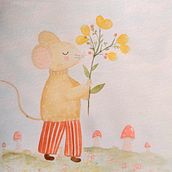 Souris des Champs. Un progetto di Illustrazione infantile, Illustrazione tradizionale e Pittura ad acquerello di jennifer_viennot07 - 08.06.2025