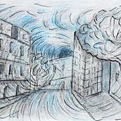 Il sole disegna al tramonto. Drawing project by Andrea Taffi - 06.09.2025
