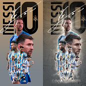 Messi 10, un poster de mi Capitán.. Graphic Design, Digital Design, and Photographic Composition project by Juan Manuel Guzzoni Barahona - 06.09.2025