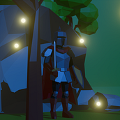 - La Vigilia del Guerrero. 3D Character Design, Video Games, 3D, 3D Modeling, and Game Design project by sir_angelloti14 - 06.10.2025