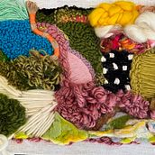 Busy Mind . Accessor, Design, Arts, Crafts, Decoration, Embroider, Fiber Arts, Punch Needle, Weaving, and Textile Design project by Lili Greene - 06.11.2025