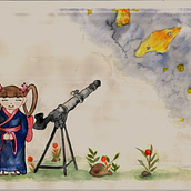 Luci viendo Estrellas. Un proyecto de Ilustración tradicional de Diana Carolina Sierra Cárdenas - 12.06.2025