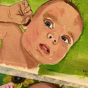 Mi bebé a óleo Ein Projekt aus dem Bereich Bildende Künste, Ölmalerei und Malerei von Noemí OR - 14.06.2025
