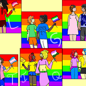 Love is love with pride. . Ilustrație digitală, Creativitate și Desen digital de Mafer Ortiz - 06.14.2025