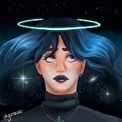 Space Girl. Drawing, Portrait Drawing, Digital Drawing, Traditional illustration, Digital Illustration, and Digital Painting project by Gabriel Garaban - 06.16.2025