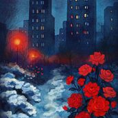 Where Red Still Blooms. Watercolor Painting project by Miray Tunç - 06.16.2025