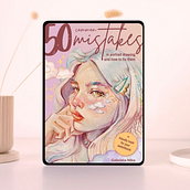 “50 Common Mistakes in Portrait Drawing” – educational e-book. Desenho projeto de Gabriela Niko - 16.06.2025