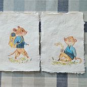 Hazel dormouse character design. Een project van Ontwerp van personages, Kinderillustratie, Tekenen met kleurpotloden,  Tekening y Tekening met potlood van Sarah - 17.06.2025