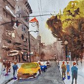 Course Project. Watercolor Painting, Fine Arts, and Architectural Illustration project by maciej_pendolski - 06.18.2025