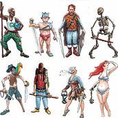 Fantasy figures from imagination . Comic, Pencil Drawing, Character Design, Traditional illustration, and Figure Drawing project by lukesvader - 06.19.2025
