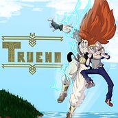 TRUENO (portada). Digital Illustration, Digital Drawing, Pencil Drawing, Editorial Illustration, and Sketching project by Jaime Payne Tribaldos - 06.19.2025