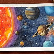 UNIVERSO. Un proyecto de Bellas Artes, Pintura, Ilustración tradicional y Pintura a la acuarela de Carmen DH - 19.06.2025