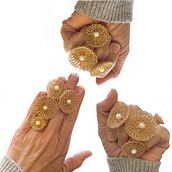 Adjustabel Flower Pearl Ring. Arts, Crafts, Jewelr, Design, and Crochet project by Yoola (Yael) Falk - 06.22.2025