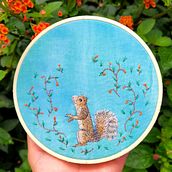 Bordado con needle painting recrea la belleza de la vida salvaje. Embroider, Traditional illustration, and Textile Design project by Miriam JT - 06.22.2025