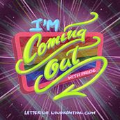 I'm Coming Out. Digital Illustration, Graphic Design, Lettering, Calligraph, Digital Lettering, H, Lettering, and Digital Design project by ningkantida - 06.23.2025