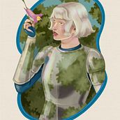 Birdwer. Drawing, Portrait Drawing, Digital Drawing, Traditional illustration, Digital Illustration, and Digital Painting project by Maria Triana Monroy - 06.24.2025