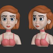 Cartoon character bust Ein Projekt aus dem Bereich 3D, Design von 3-D-Figuren, 3-D-Design, 3-D-Modellierung und Design von Figuren von Minh Chiến Nguyen - 24.06.2025