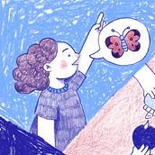 Helena y su disfraz. Un proyecto de Ilustración infantil, Teoría del color, Ilustración digital, Dibujo, Ilustración tradicional, Dibujo a lápiz y Álbum ilustrado						 de Ana María Jiménez Vélez - 25.06.2025