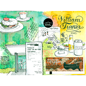Documentar momentos: dibujo y sensaciones. Ilustração tradicional, Pintura em aquarela, Sketchbook, Ilustração com tinta, H, Lettering, e Colagem projeto de liliana - 28.06.2025