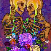 Más allá de la carne y los huesos: El abrazo del orgullo. Un proyecto de Ilustración digital, Diseño gráfico, Creatividad, Diseño digital, Ilustración botánica y Collage de logan_d_charlie - 28.06.2025