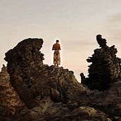 Man On The Rock. Photograph, and Post-production project by Nicolas Coco - 06.29.2025