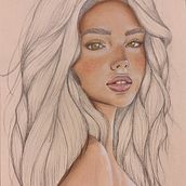 Ilustración con pasteles y lápices de colores. Traditional illustration, Fine Arts, Drawing, Pencil Drawing, Portrait Drawing, Realistic Drawing, and Artistic Drawing project by Vanessa Palma - 06.29.2025
