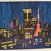POSCA ile kentsel peyzaj: Tokyo Kulesi . % originelle tarafından hazırlanan Çizim, Akrilik Bo, Ve ama projesi - 06.29.2025