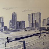 Paisagem urbana com caneta esferográfica. Ilustração tradicional, e Desenho projeto de cheryl_26 - 29.06.2025