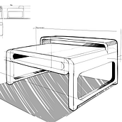 Soft Table Proyect. Sketching, Design, Sketchbook, Drawing, and Product Design project by Gabriel Garaban - 06.30.2025