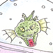 Raising a little monster . Un projet de Dessin artistique, Conception de personnages, Illustration jeunesse, Dessin, Illustration traditionnelle, Narration, Peinture, Esquisse , Stor, telling , et Aquarelle de Juan Manuel Sánchez Franco - 30.06.2025