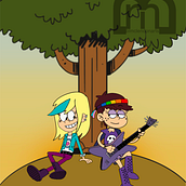 Sam i Luna kołyszący się na paradzie równości. Projekt z dziedziny Ilustracja c i frowa użytkownika blm2902 - 01.07.2025