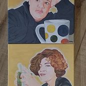 Retratos de mi círculo más íntimo. . Un projet de Peinture acr, lique , et Peinture de Li Li - 01.07.2025