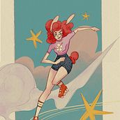 Patinadora Estelar. Character Design, Comic, Digital Drawing, Digital Illustration, Traditional illustration, and Manga project by Gustavo Henryque - 07.02.2025