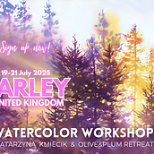 Join my 3-day watercolor workshops in the UK!. Un proyecto de Pintura a la acuarela, Bellas Artes, Pintura, Pintura gouache e Ilustración tradicional de Katarzyna Kmiecik - 02.07.2025