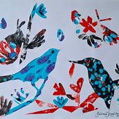 Experimental Illustration with Inks and Acrylics. Artes plásticas, Ilustração tradicional, Artesanato, Pintura, Colagem, e Desenho anatômico projeto de Juliana Buglia - 02.07.2025