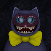 Creepy cat. Un proyecto de Dibujo, Ilustración tradicional, Ilustración digital y Dibujo digital de Kristina Firsova - 03.07.2025