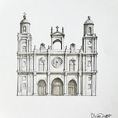 Santa Ana Cathedral. Gran Canaria. Canary Islands. Spain. Architectural Illustration, Artistic Drawing, Drawing, and Pencil Drawing project by Oliver Rivero - 07.05.2025