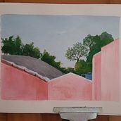 Da Janela do quarto Ein Projekt aus dem Bereich Kreativität, Zeichnung, Gouachemalerei, Traditionelle Illustration, Sketchbook, Skizzenentwurf und Aquarellmalerei von Andresa M Caparroz - 05.07.2025