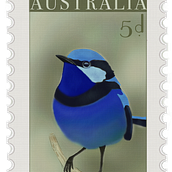 Postage stamp . Een project van Digitale illustratie y Traditionele illustratie van Annemarie Liliedahl - 07.07.2025