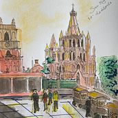 VENTANA A UN RECUERDO. Architectural Illustration, Drawing, Traditional illustration, Sketchbook, Sketching, and Watercolor Painting project by diana_andradel - 07.07.2025