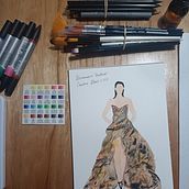Ilustración de moda en acuarela Ein Projekt aus dem Bereich Aquarellmalerei und Mode-Illustration von Oriana Malvestiti - 08.07.2025