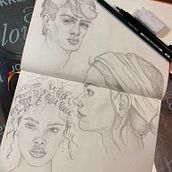 Sketchbook de retratos  Ein Projekt aus dem Bereich Artistische Zeichnung, Zeichnung, Porträtzeichnung, Sketchbook und Skizzenentwurf von Belén Trinidad - 09.07.2025