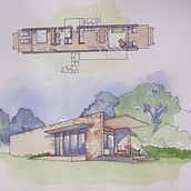 Bjazek House | Freehand Illustration for Artistic Architectural Design. Architecture, Pencil Drawing, Architectural Illustration, Design, Watercolor Painting, Sketching, Ink Illustration, and Artistic Drawing project by Thiago Ranzatti - 07.11.2025