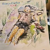 Zeno. Sketching, Creativit, Drawing, Traditional illustration, Watercolor Painting, and Sketchbook project by Nok PS - 07.12.2025